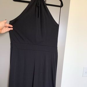 Black halter top dress